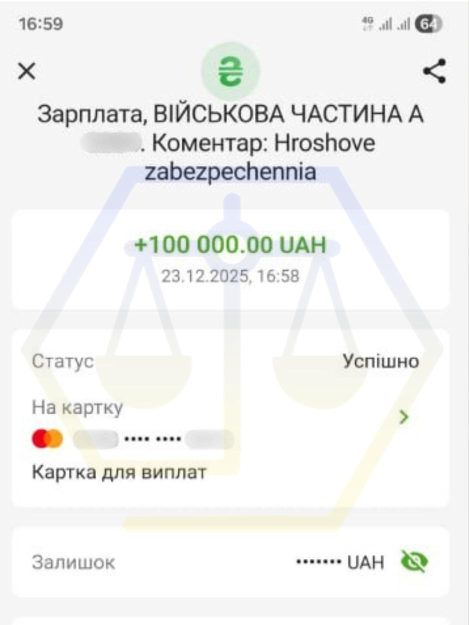 ОТРИМАЛИ 100 000 ГРН «БОЙОВИХ»