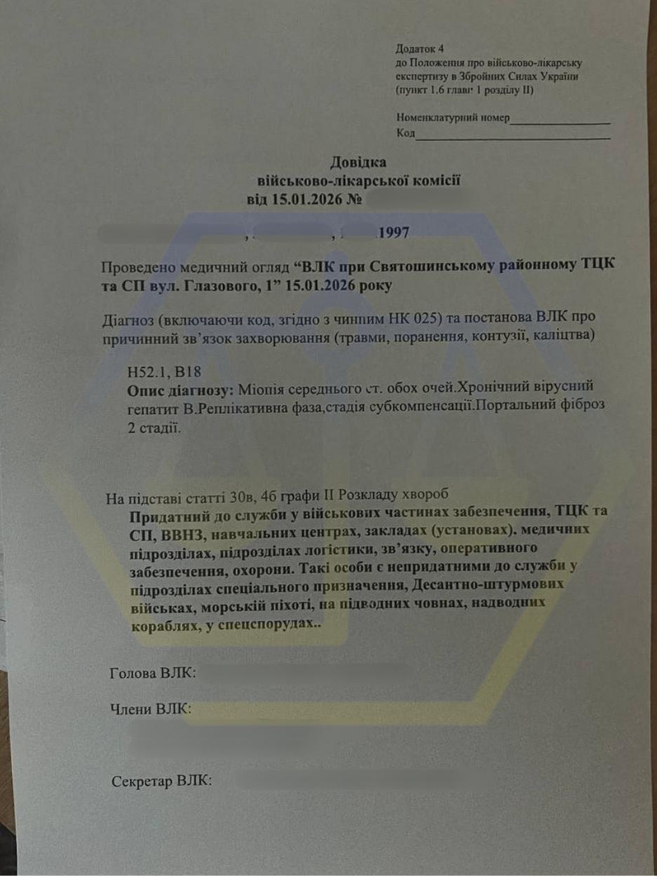 ОТРИМАЛИ ВИСНОВОК ВЛК ПРО ПРИДАТНІСТЬ ДО СЛУЖБИ В ТИЛОВИХ ПІДРОЗДІЛАХ