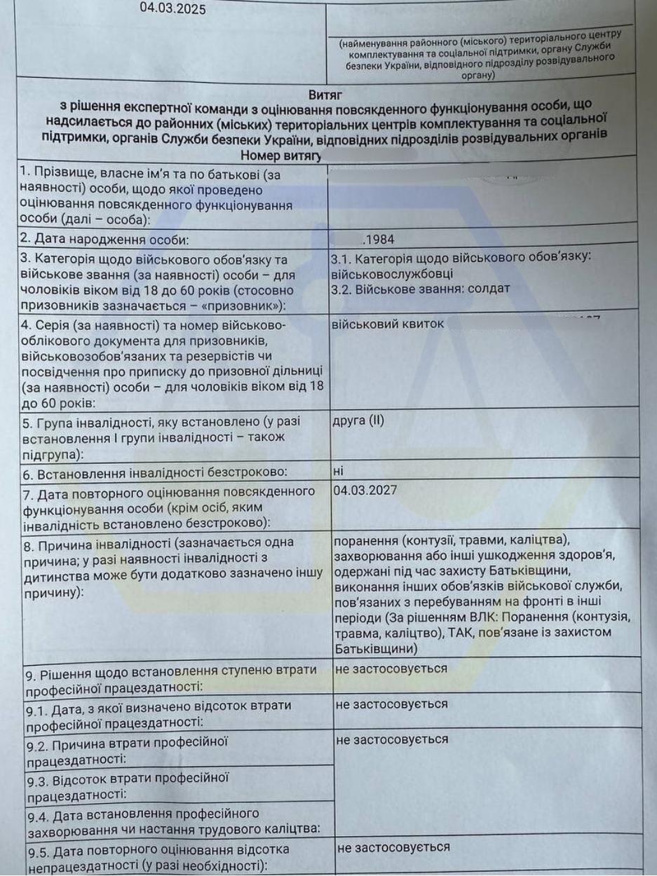 ДОПОМОГЛИ ОТРИМАТИ ВИПЛАТИ ПІСЛЯ ПОРАНЕННЯ, ОФОРМИТИ ІНВАЛІДНІСТЬ ТА ЗВІЛЬНИТИСЬ